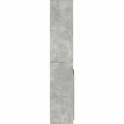 vidaXL Aparador alto gris hormigón 37,5x35x180 cm madera de ingeniería Gris hormigón Clearance