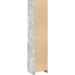 vidaXL Armarios Y Almacenamiento-Aparador alto gris hormigón 37,5x35x180 cm madera de ingeniería
