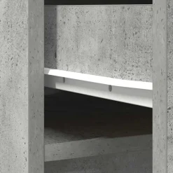 vidaXL Armarios Y Almacenamiento-Aparador alto gris hormigón 37,5x35x180 cm madera de ingeniería