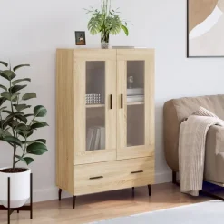 vidaXL Aparador alto madera de ingeniería 69,5x31x115 cm Roble Sonoma Hot