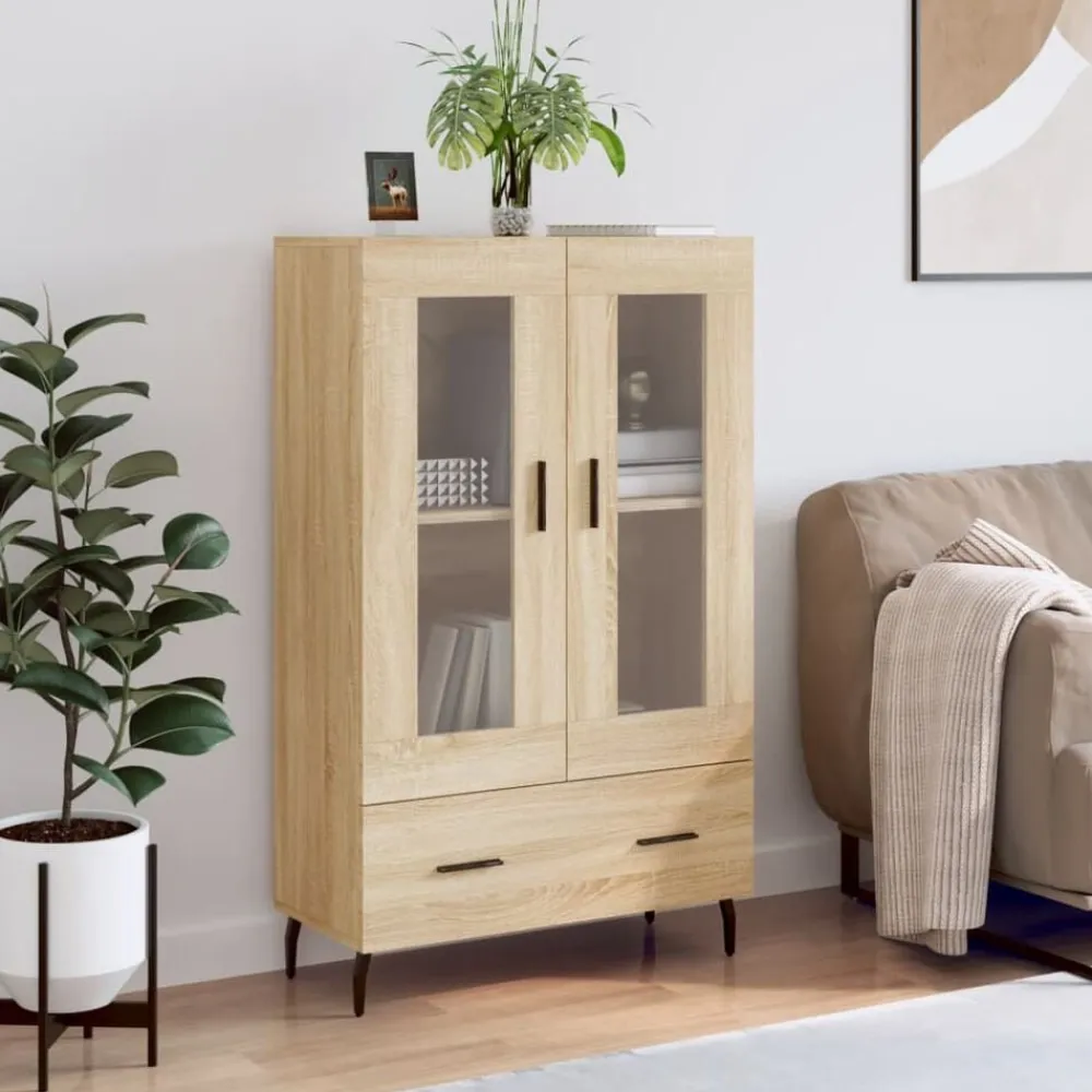 vidaXL Aparador alto madera de ingeniería 69,5x31x115 cm Roble Sonoma Hot