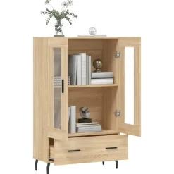 vidaXL Aparador alto madera de ingeniería 69,5x31x115 cm Roble Sonoma Hot