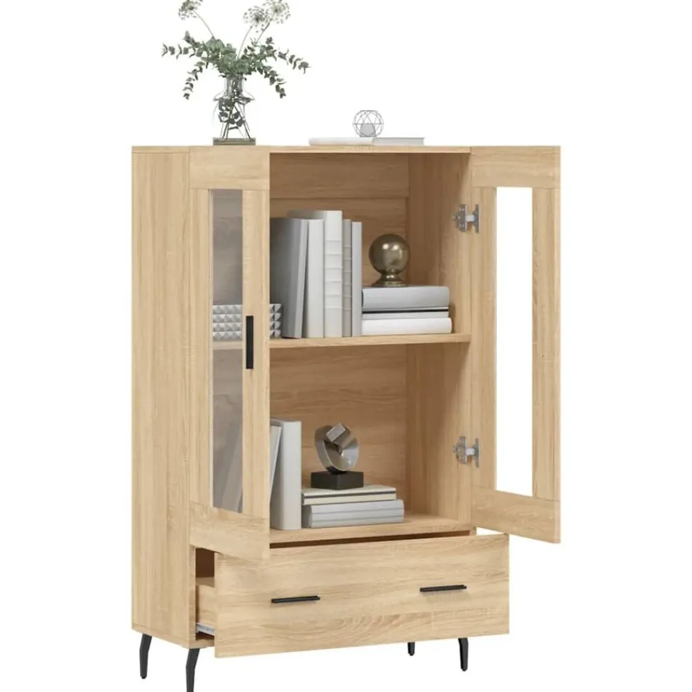 vidaXL Aparador alto madera de ingeniería 69,5x31x115 cm Roble Sonoma Hot