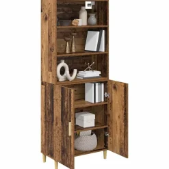vidaXL Aparador alto 69,5 x 32,5 x 180 cm Madera envejecida Outlet