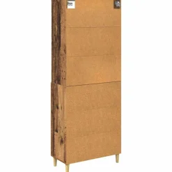 vidaXL Aparador alto 69,5 x 32,5 x 180 cm Madera envejecida Outlet