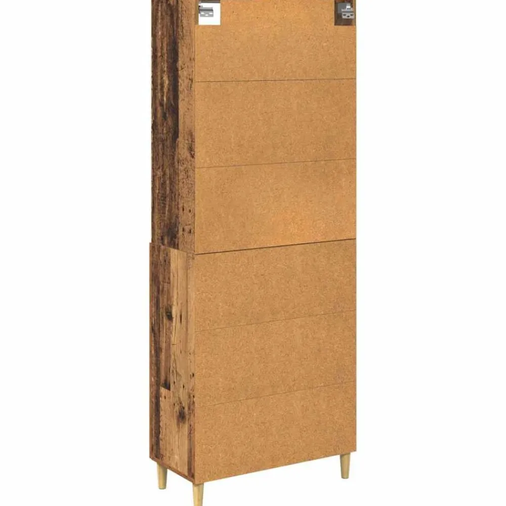 vidaXL Aparador alto 69,5 x 32,5 x 180 cm Madera envejecida Outlet