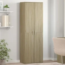 vidaXL Aparador alto madera de ingeniería 60x35x180 cm Roble Sonoma New