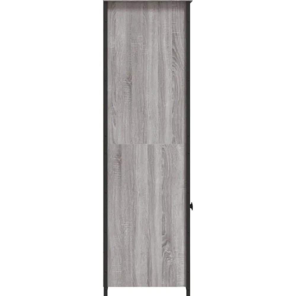 vidaXL Armarios Y Almacenamiento-Aparador alto madera contrachapada Sonoma gris 62x36x121,5 cm