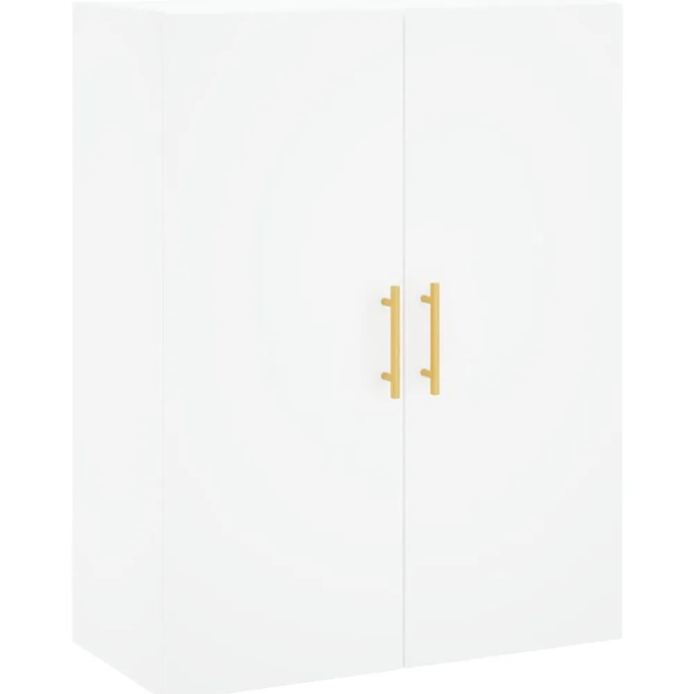 vidaXL Aparador alto madera contrachapada 69,5x34x180 cm Blanco Clearance