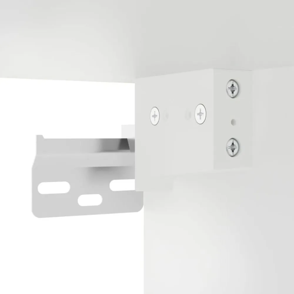vidaXL Aparador alto madera contrachapada 69,5x34x180 cm Blanco Clearance