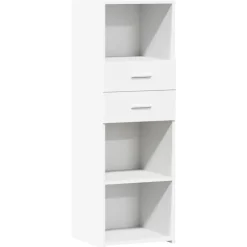 vidaXL Aparador alto madera de ingeniería 40x42,5x124 cm Blanco Online