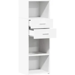 vidaXL Aparador alto madera de ingeniería 40x42,5x124 cm Blanco Online