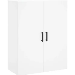 vidaXL Aparador alto madera contrachapada 69,5x34x180 cm Blanco Hot