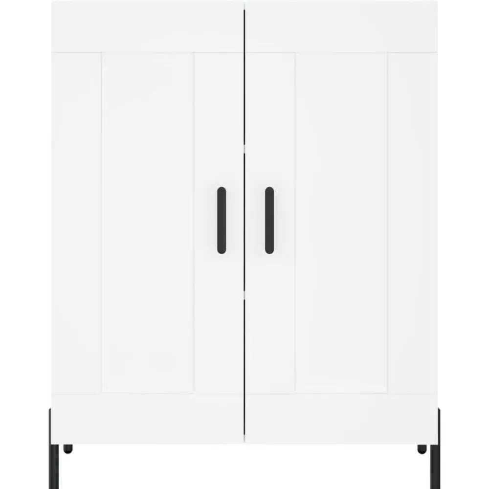 vidaXL Aparador alto madera contrachapada 69,5x34x180 cm Blanco Hot