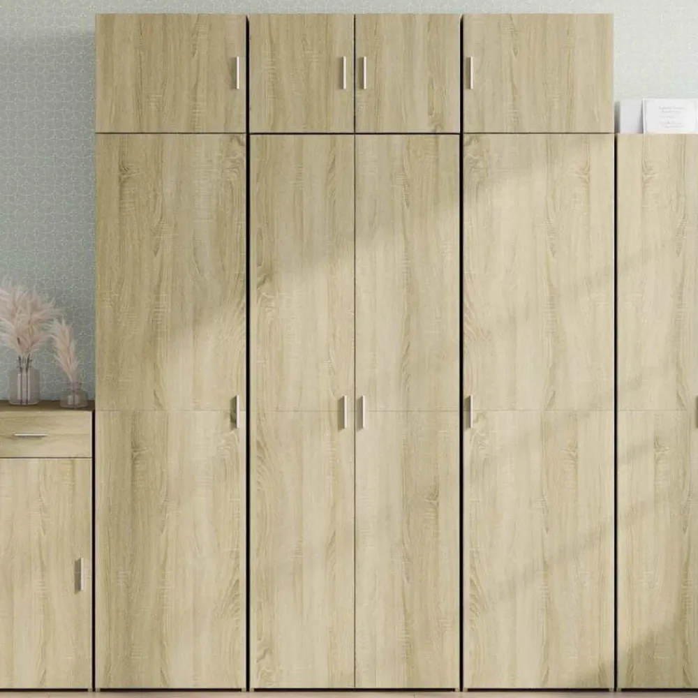 vidaXL Aparador alto madera de ingeniería 70x42,5x185 cm Roble Sonoma