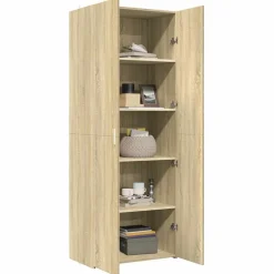 vidaXL Aparador alto madera de ingeniería 70x42,5x185 cm Roble Sonoma