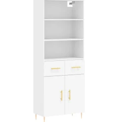 vidaXL Armarios Y Almacenamiento-Aparador alto madera contrachapada 69,5x34x180 cm
