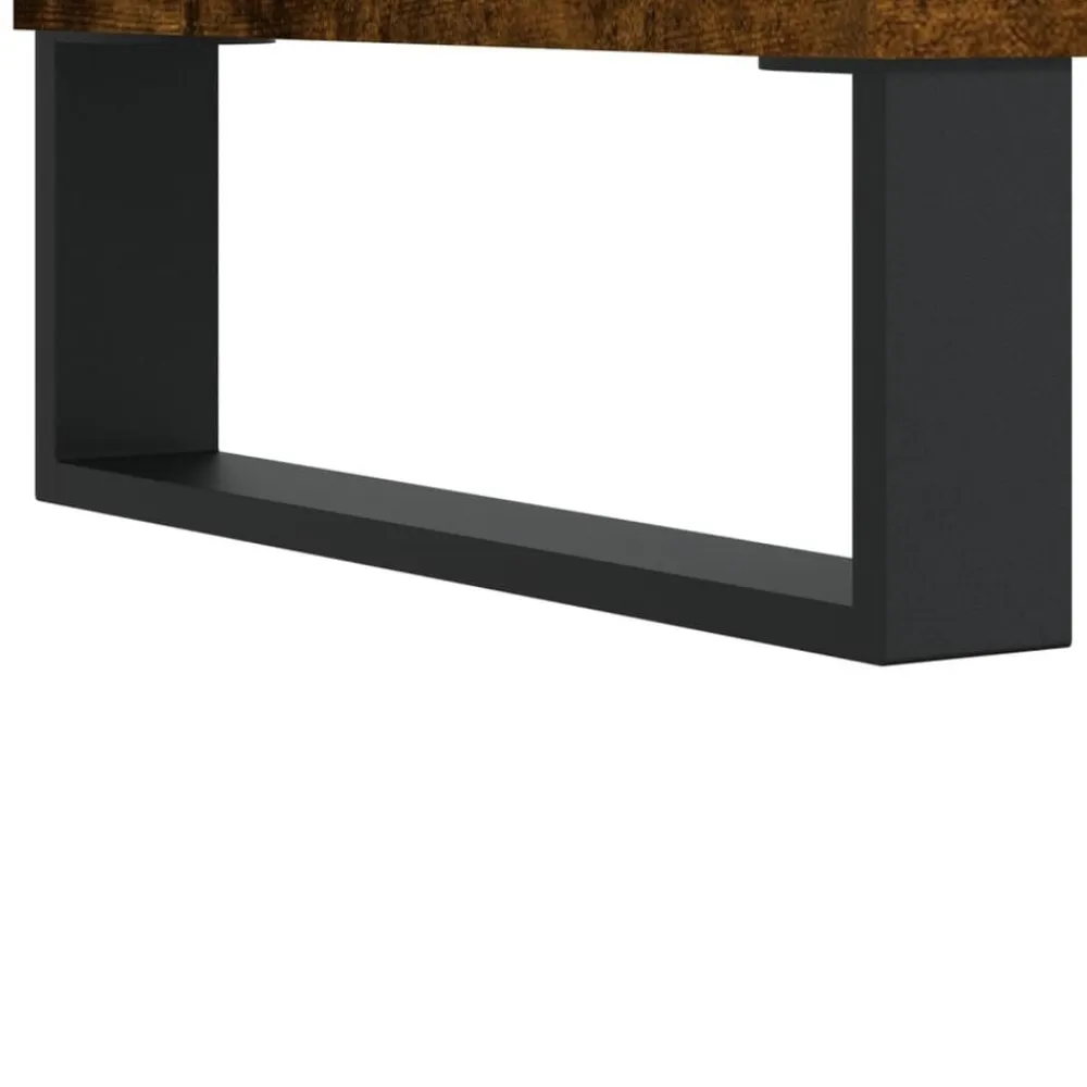 vidaXL Aparador alto madera de ingeniería 69,5x31x115 cm Roble ahumado Best