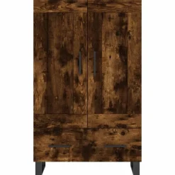 vidaXL Aparador alto madera de ingeniería 69,5x31x115 cm Roble ahumado Best