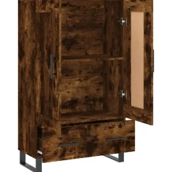 vidaXL Aparador alto madera de ingeniería 69,5x31x115 cm Roble ahumado Best