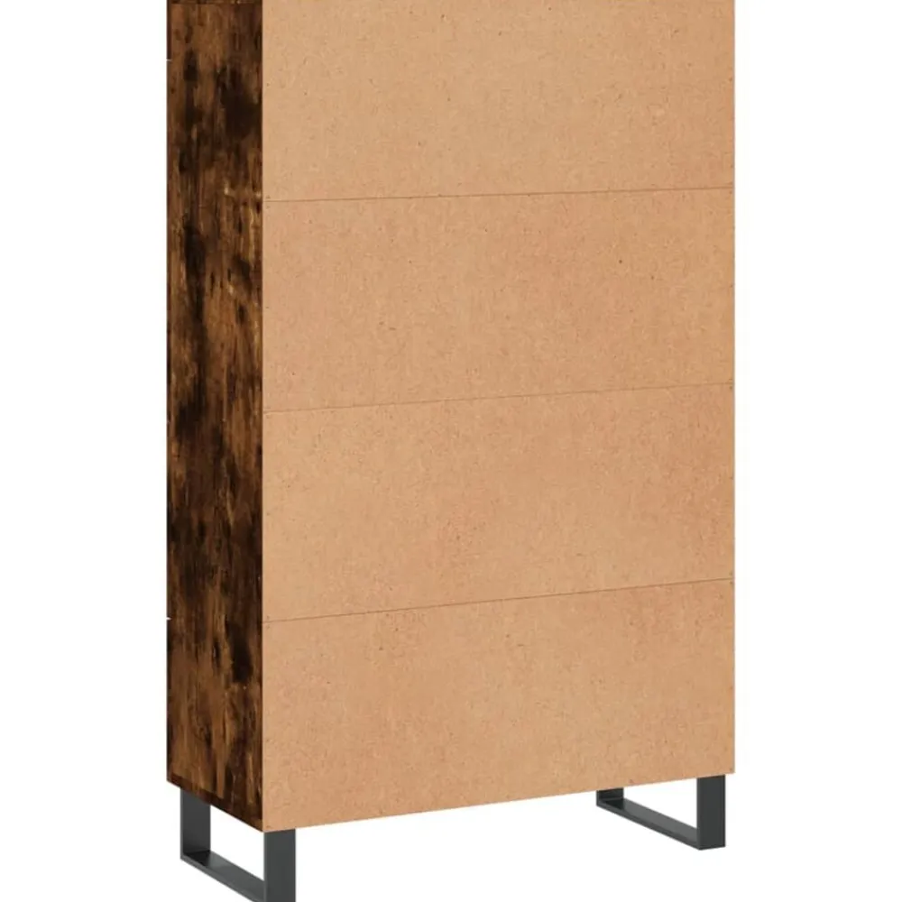 vidaXL Aparador alto madera de ingeniería 69,5x31x115 cm Roble ahumado Best