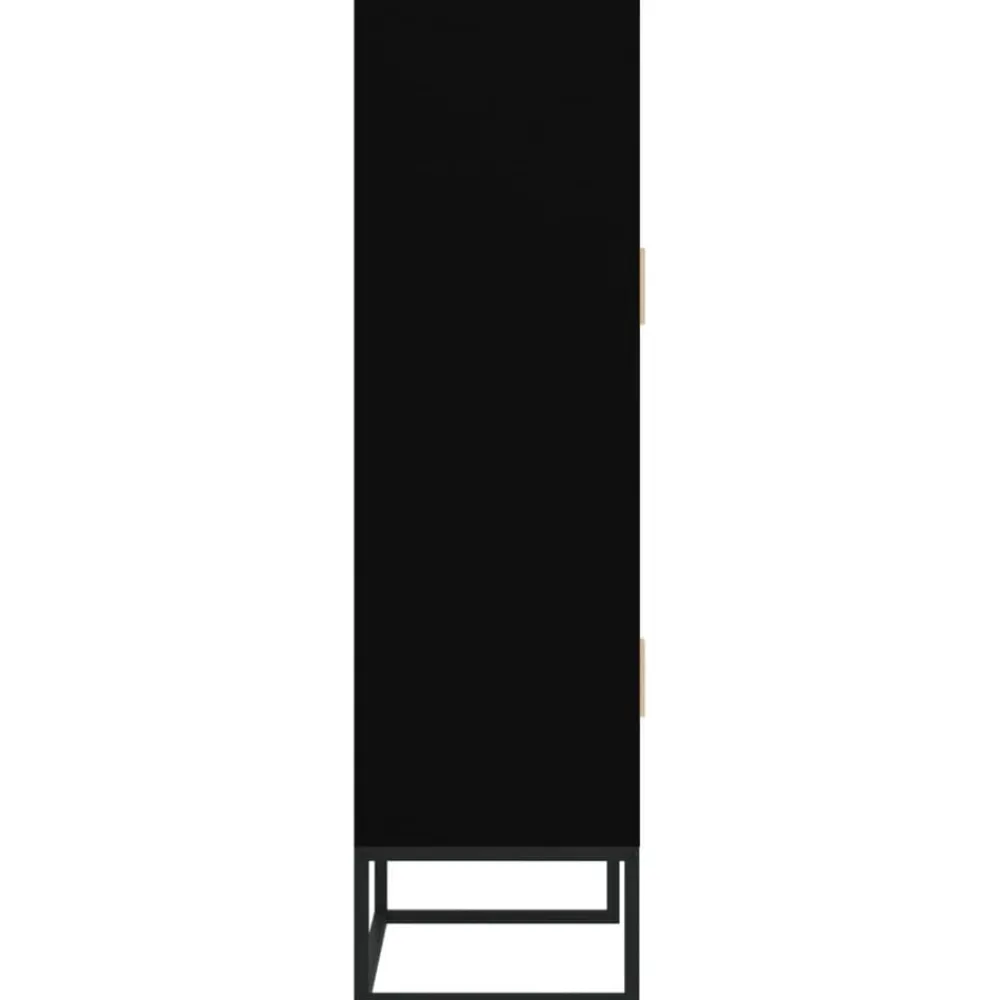 vidaXL Aparador alto madera contrachapada 70x35x125 cm Negro Best
