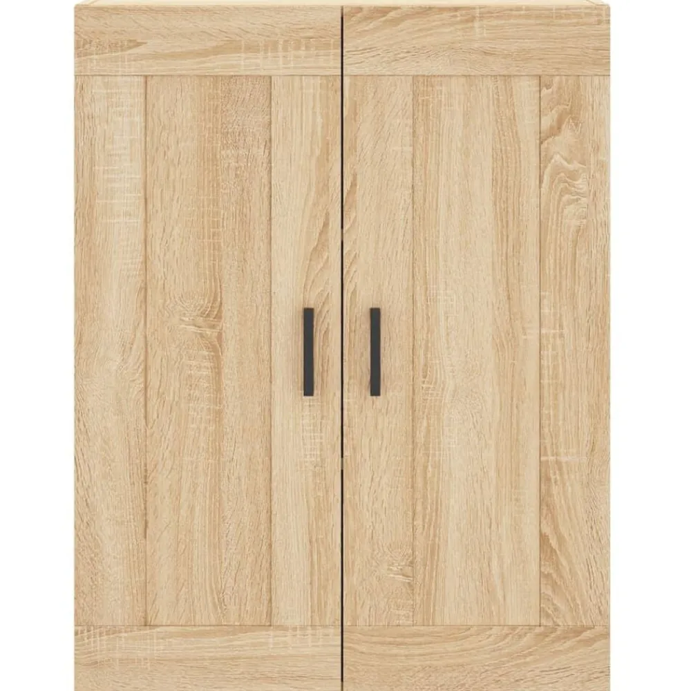 vidaXL Armarios Y Almacenamiento-Aparador alto madera contrachapada color roble 69,5x34x180 cm