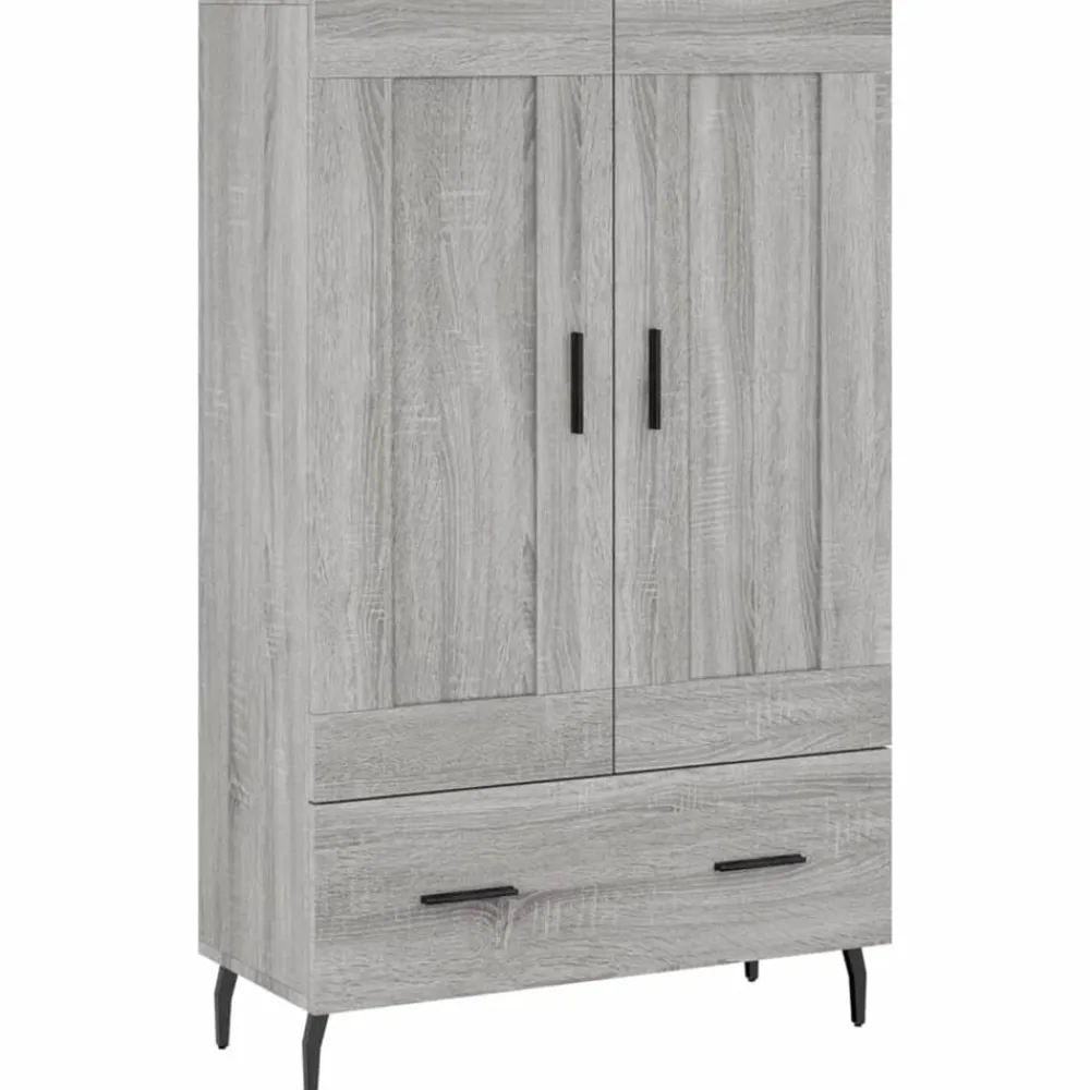 vidaXL Armarios Y Almacenamiento-Aparador alto madera de ingeniería 69,5x31x115 cm