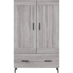 vidaXL Armarios Y Almacenamiento-Aparador alto madera de ingeniería 69,5x31x115 cm