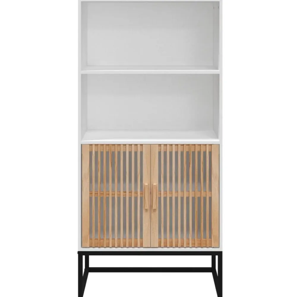 vidaXL Aparador alto madera contrachapada 60x35x125 cm Blanco Online