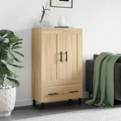 vidaXL Aparador alto madera de ingeniería 69,5x31x115 cm Roble Sonoma