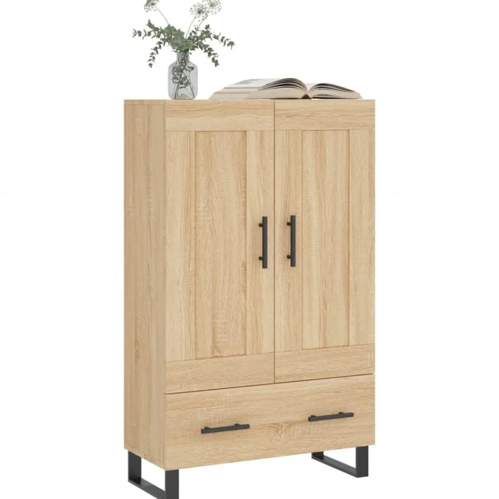 vidaXL Aparador alto madera de ingeniería 69,5x31x115 cm Roble Sonoma