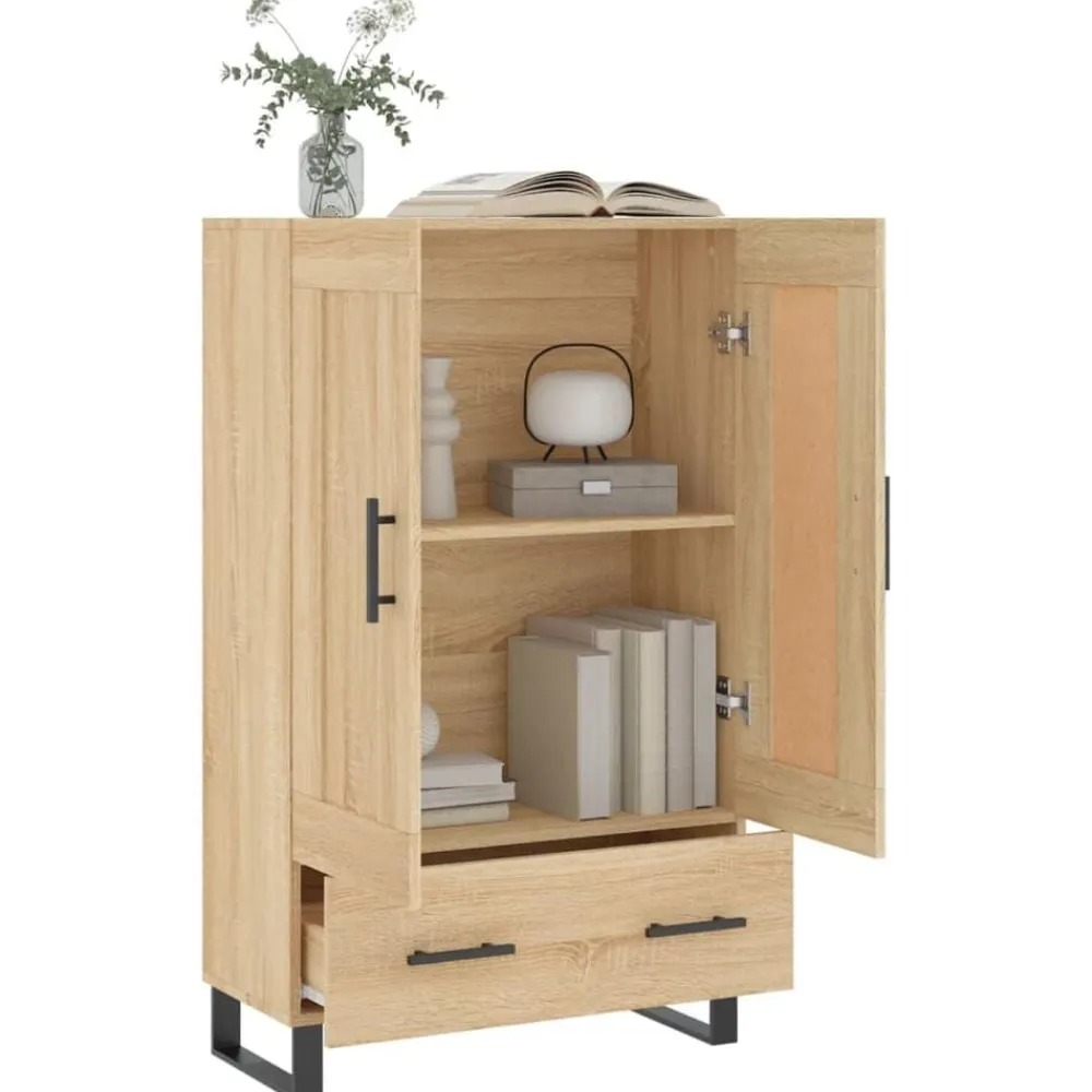 vidaXL Aparador alto madera de ingeniería 69,5x31x115 cm Roble Sonoma