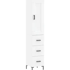 vidaXL Armarios Y Almacenamiento-Aparador alto madera contrachapada 34,5x34x180 cm