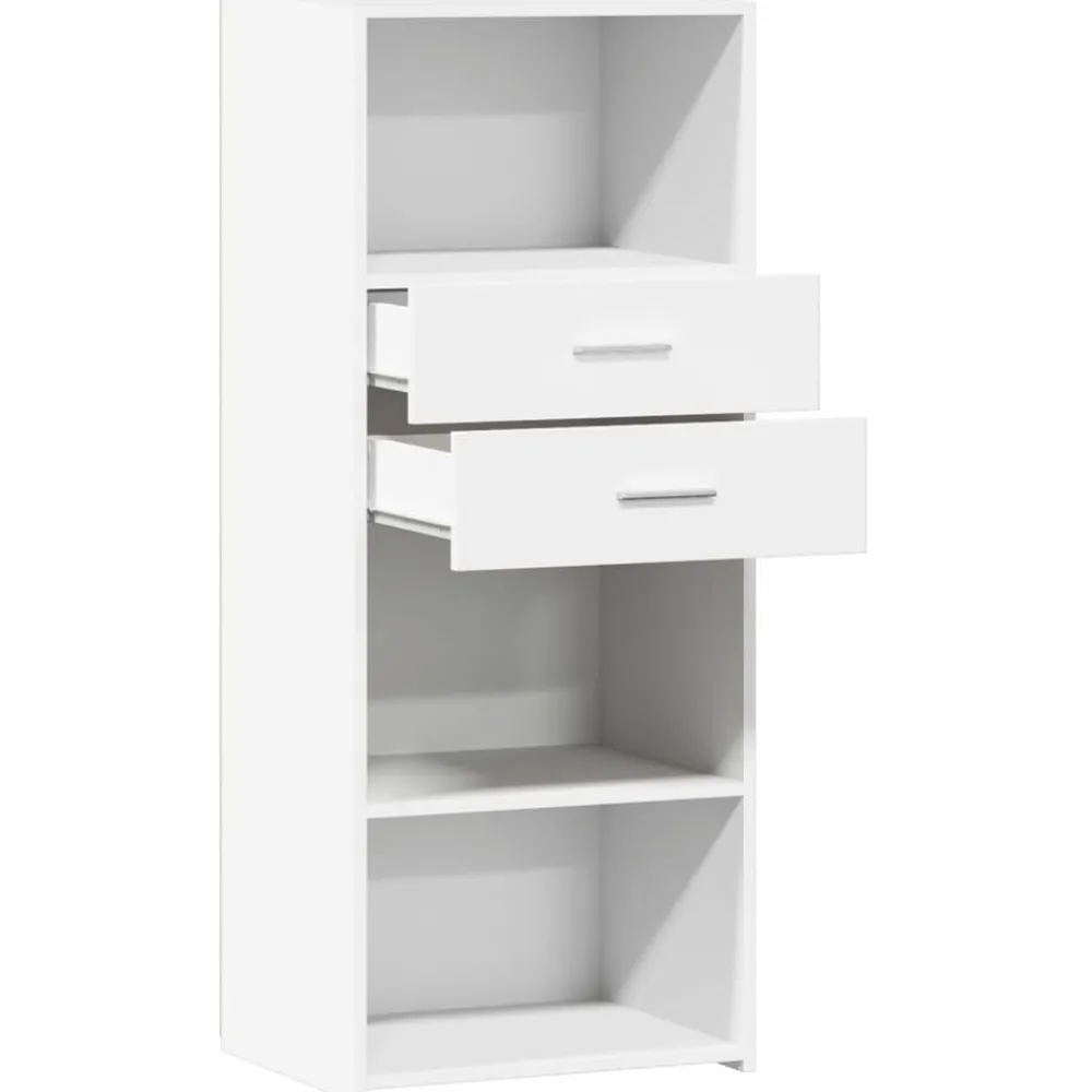 vidaXL Aparador alto madera de ingeniería 50x42,5x124 cm Blanco New