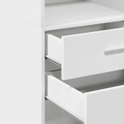 vidaXL Aparador alto madera de ingeniería 50x42,5x124 cm Blanco New