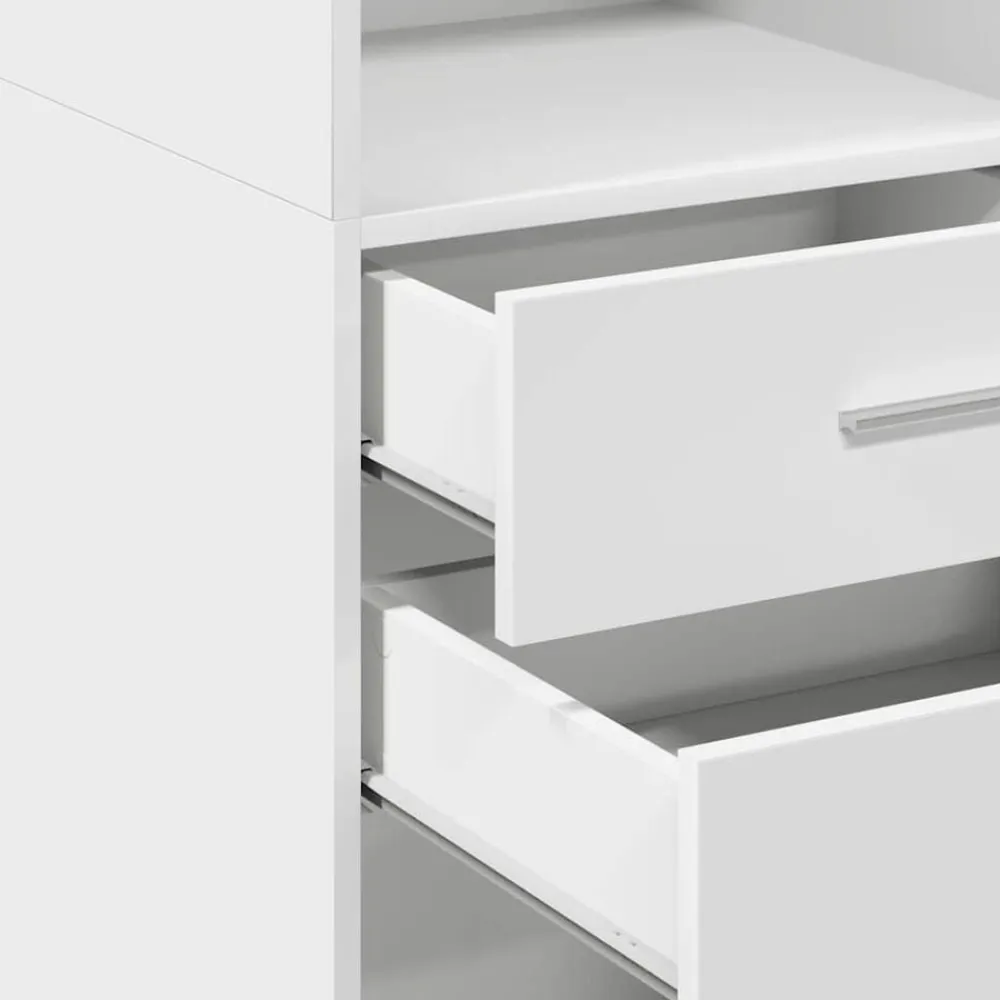 vidaXL Aparador alto madera de ingeniería 50x42,5x124 cm Blanco New