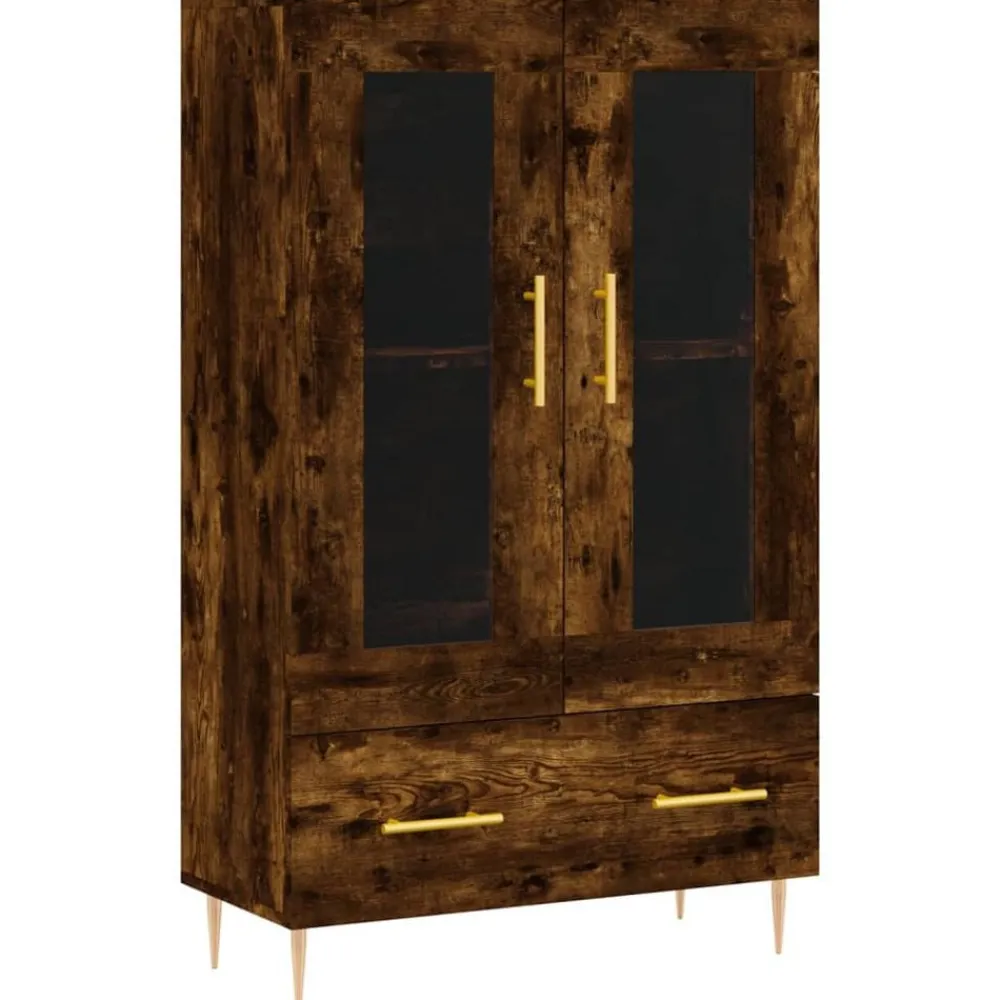 vidaXL Armarios Y Almacenamiento-Aparador alto madera de ingeniería 69,5x31x115 cm