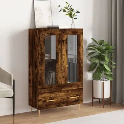 vidaXL Armarios Y Almacenamiento-Aparador alto madera de ingeniería 69,5x31x115 cm