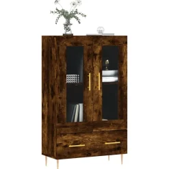 vidaXL Armarios Y Almacenamiento-Aparador alto madera de ingeniería 69,5x31x115 cm