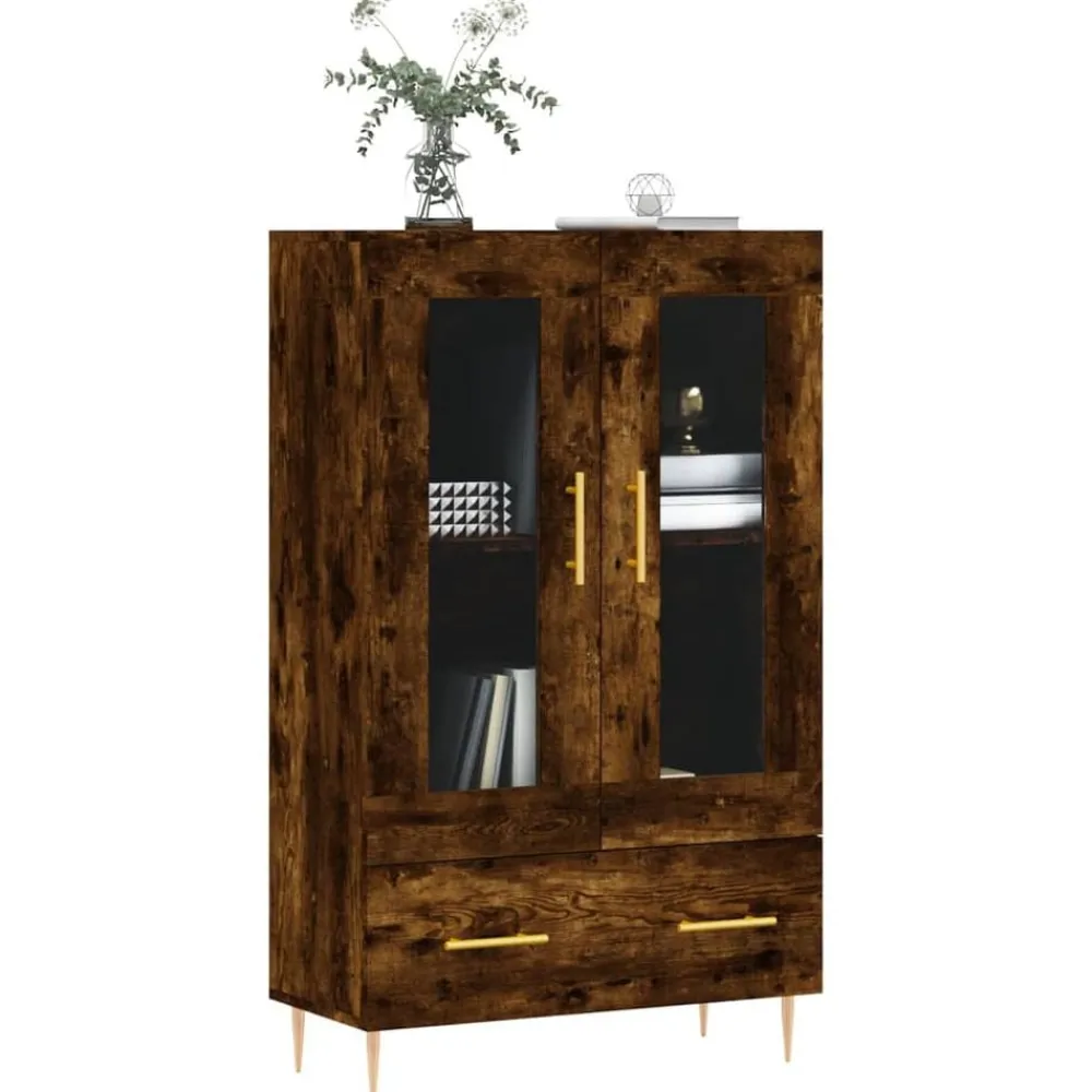 vidaXL Armarios Y Almacenamiento-Aparador alto madera de ingeniería 69,5x31x115 cm