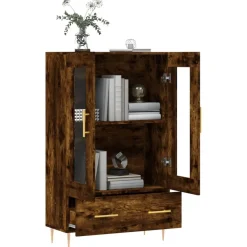 vidaXL Armarios Y Almacenamiento-Aparador alto madera de ingeniería 69,5x31x115 cm