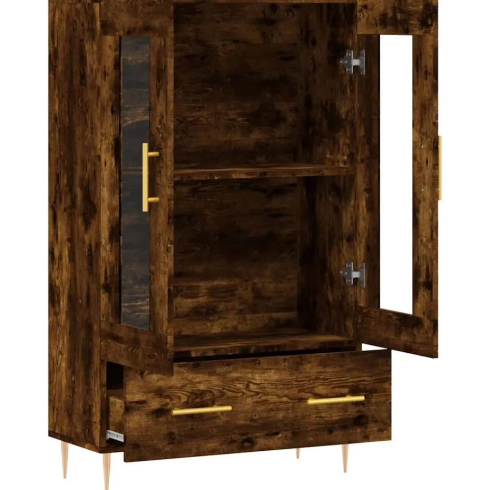 vidaXL Armarios Y Almacenamiento-Aparador alto madera de ingeniería 69,5x31x115 cm