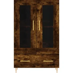 vidaXL Armarios Y Almacenamiento-Aparador alto madera de ingeniería 69,5x31x115 cm