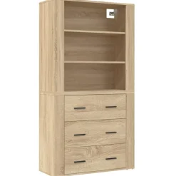 vidaXL Aparador alto madera contrachapada color roble Roble Sonoma Outlet