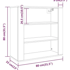 vidaXL Aparador alto madera contrachapada color roble Roble Sonoma Outlet