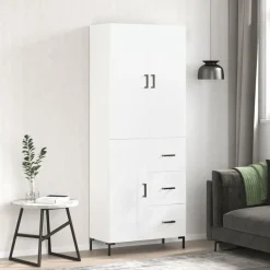 vidaXL Armarios Y Almacenamiento-Aparador alto madera contrachapada 69,5x34x180 cm