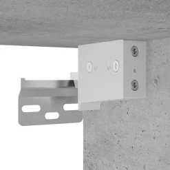 vidaXL Armarios Y Almacenamiento-Aparador alto madera contrachapada gris hormigón 69,5x34x180 cm