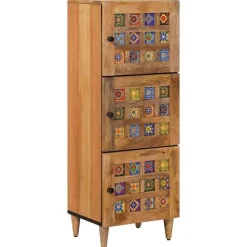vidaXL Armarios Y Almacenamiento-Aparador alto 40 x 33 x 110 cm Madera de mango maciza
