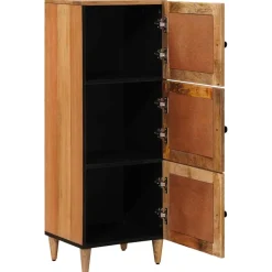 vidaXL Armarios Y Almacenamiento-Aparador alto 40 x 33 x 110 cm Madera de mango maciza